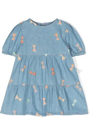 Stella McCartney Vestido bordado con diseño a paneles