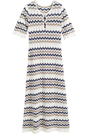 Chinti & Parker Vestido de tejido chevron