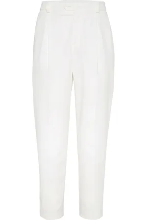 Brunello Cucinelli Pantalones con diseño tejido