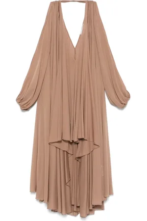 BLUMARINE Vestido corto de georgette asimétrico