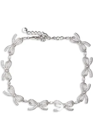 Self-Portrait Collar con moños de cristal