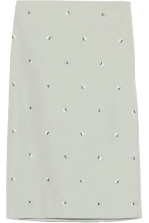 RIER Falda midi con bordado floral