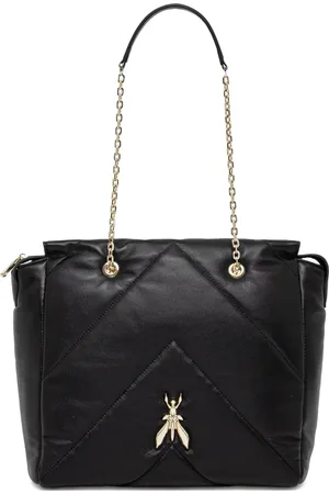 Patrizia Pepe Tote capitonada con placa Fly