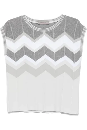 D.EXTERIOR Chaleco tejido con motivo chevron