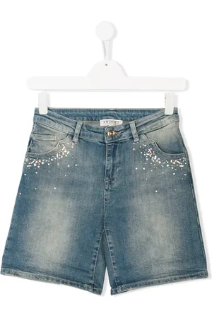Twin-Set TEEN embellished denim shorts