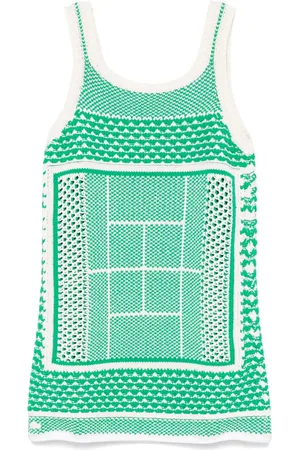 Lacoste Vestido corto tejido de crochet