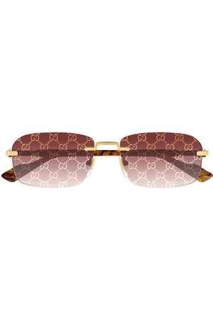 Gucci Lentes de sol con armazón rectangular