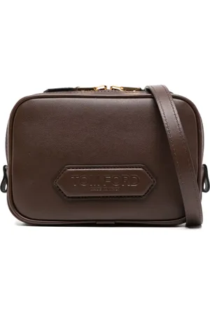 Tom Ford Mochila tipo mensajero de cuero pequeña
