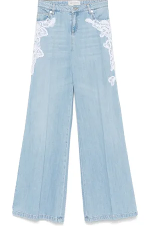 Ermanno Firenze Jeans con detalle de encaje