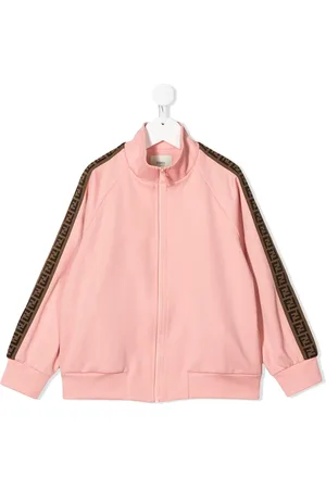 Fendi Chamarra deportiva con franjas del logo FF