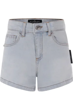 John Richmond Shorts de mezclilla con logo estampado