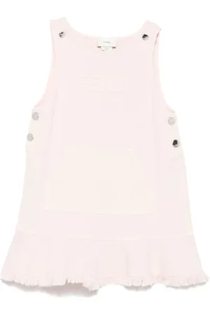 Fendi Vestido corto con parche del logo