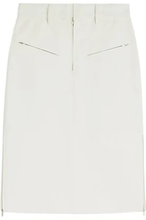Jil Sander Falda midi de mezclilla