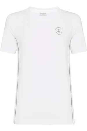 Brunello Cucinelli Playera con parche del logo