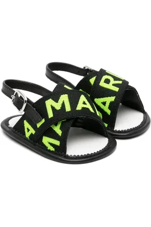 Balmain Sandalias con logo en jacquard