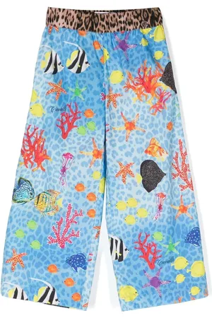 Roberto Cavalli Pantalones con estampado marino