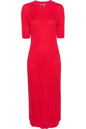 Missoni Vestido midi con diseño entretejido en zigzag