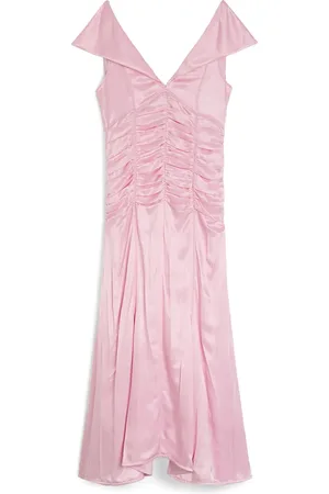 Jil Sander Vestido midi con diseño pliegues
