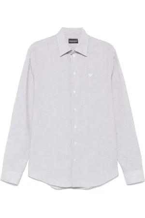 Emporio Armani Camisa con rayas estampadas
