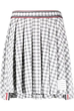 Thom Browne Falda corta con motivo de cuadros gingham