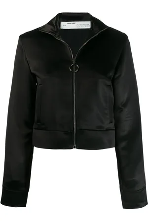 OFF-WHITE Contrast stripe zip-front jacket