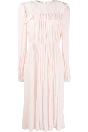 Serafini Vestido acampanado con detalle de encaje