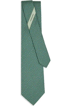 Salvatore Ferragamo Corbata con estampado Square Gancini