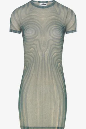 Jean Paul Gaultier Vestido con estampado de espiral
