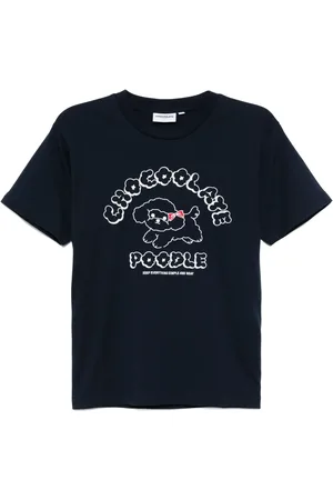 Chocoolate Playera con estampado de caniche