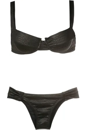 Brigitte Bikini con efecto de piel de cocodrilo