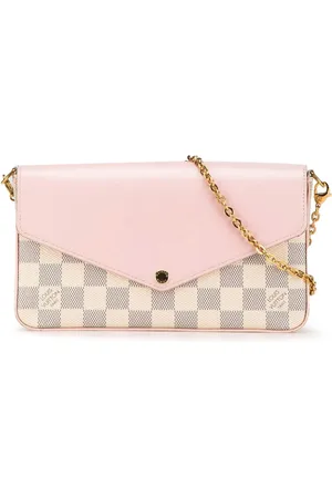 LOUIS VUITTON Bolsa crossbody de piel de becerro Damier Azur Pochette Felicie 2019