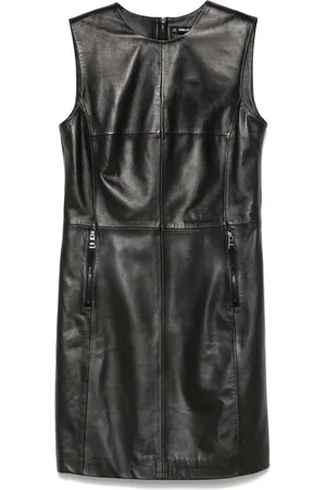 Karl Lagerfeld Vestido corto recto de piel