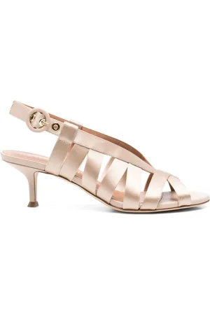 LELLA BALDI Sandalias satinadas con tacón de 60mm