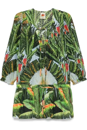 Farm Rio Vestido corto con estampado botánico
