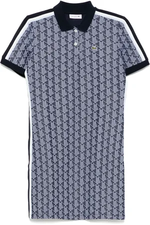 Lacoste Vestido estilo playera tipo polo con monograma