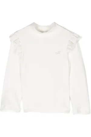 MONNALISA Playera manga larga con aplique del logo