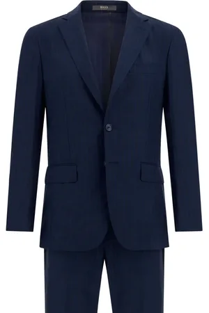 Boggi Milano Traje con estampado de rayas diplomáticas