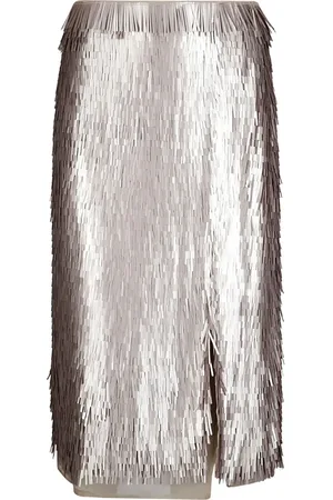 Rohe Falda midi con flecos