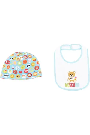 Moschino Juego de babero con logo estampado