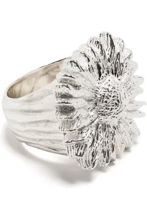 Bleue Burnham Anillo de plata con grabado floral