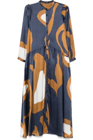 Kiton Vestido largo con estampado abstracto