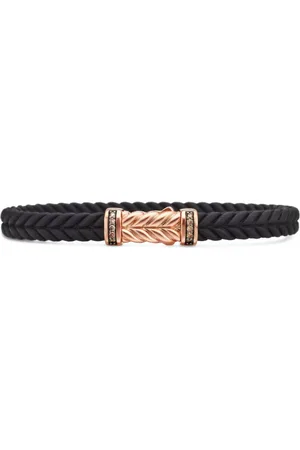 David Yurman Pulsera Chevron en oro rosa de 18kt de 6mm