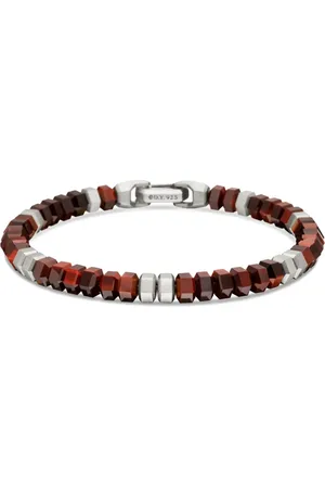David Yurman Pulsera Hex Bead en plata de ley de 6mm