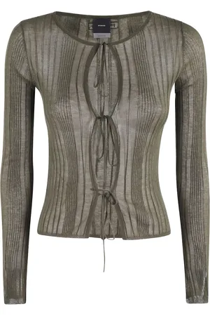 Pinko Top tejido de canalé manga larga