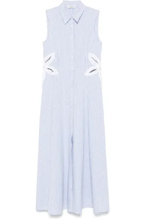 Sandro Vestido midi con rayas estampadas