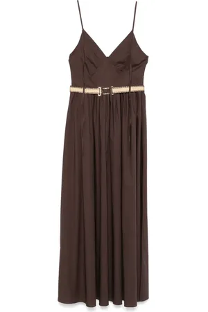 Twin-Set Vestido de popelina con cinturón