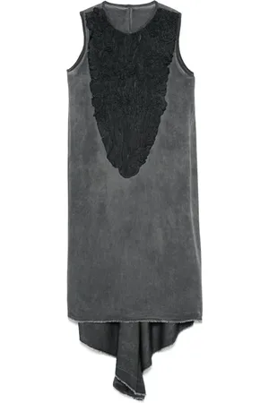 ISAAC SELLAM EXPERIENCE Vestido midi con ribete de cuero