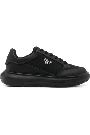 Emporio Armani Tenis con agujetas y paneles