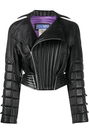 MUGLER Chamarra biker capitonada