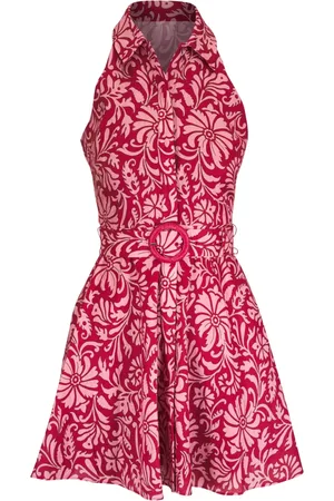 VERONICA BEARD Vestido Beau con estampado floral y cinturón